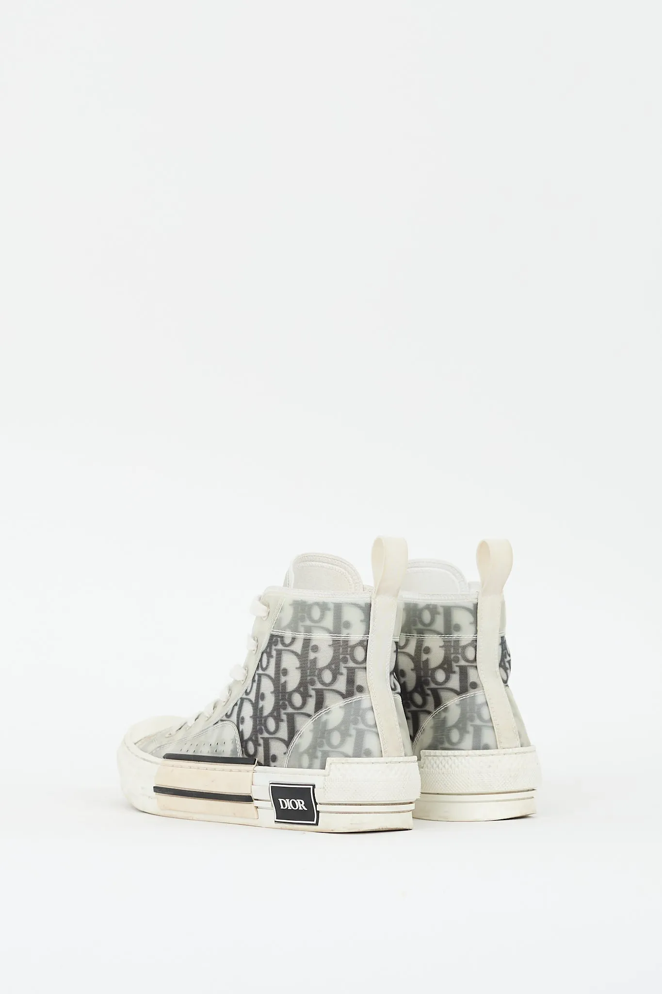 White & Black B23 High Top Sneaker