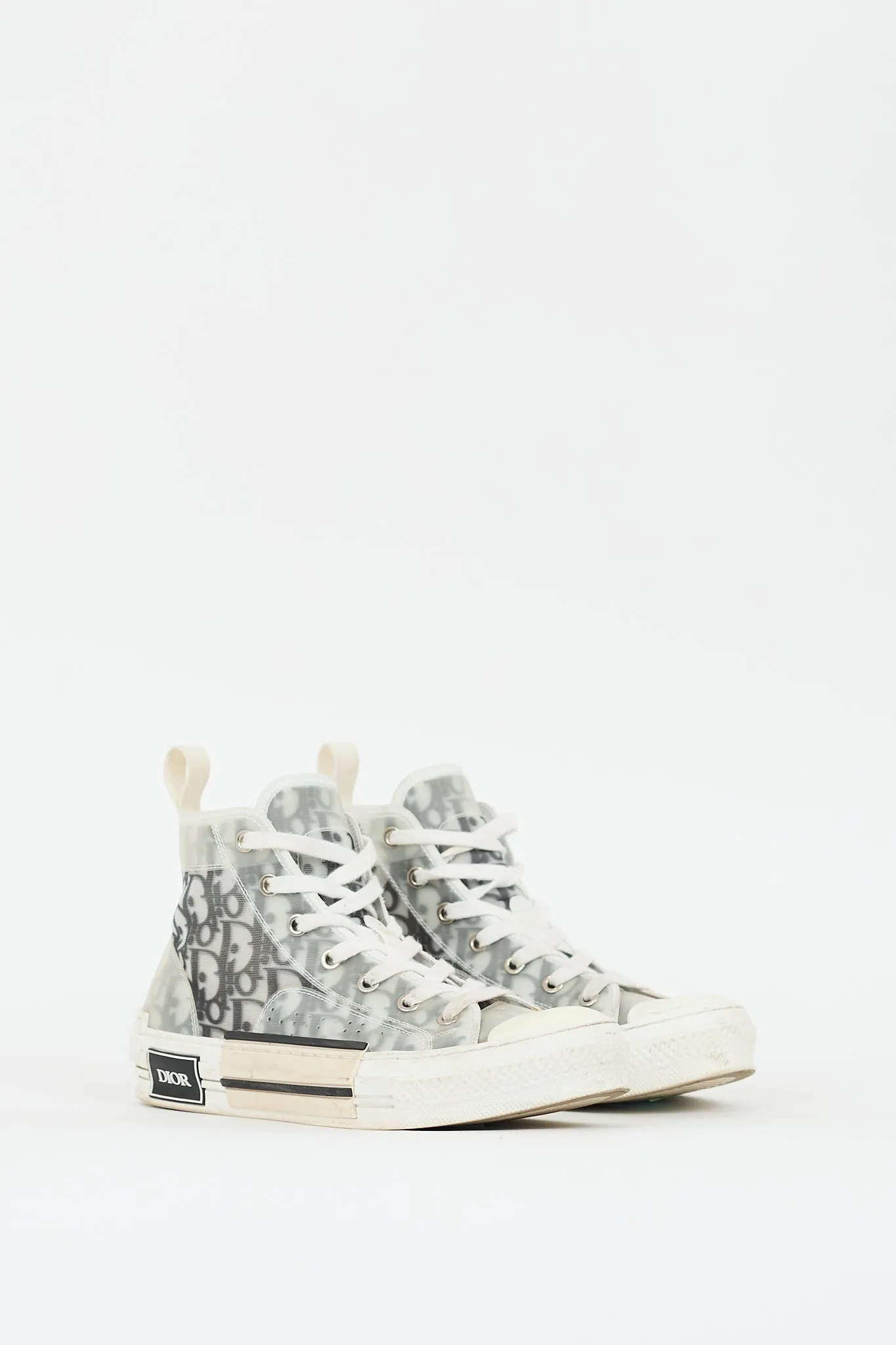 White & Black B23 High Top Sneaker
