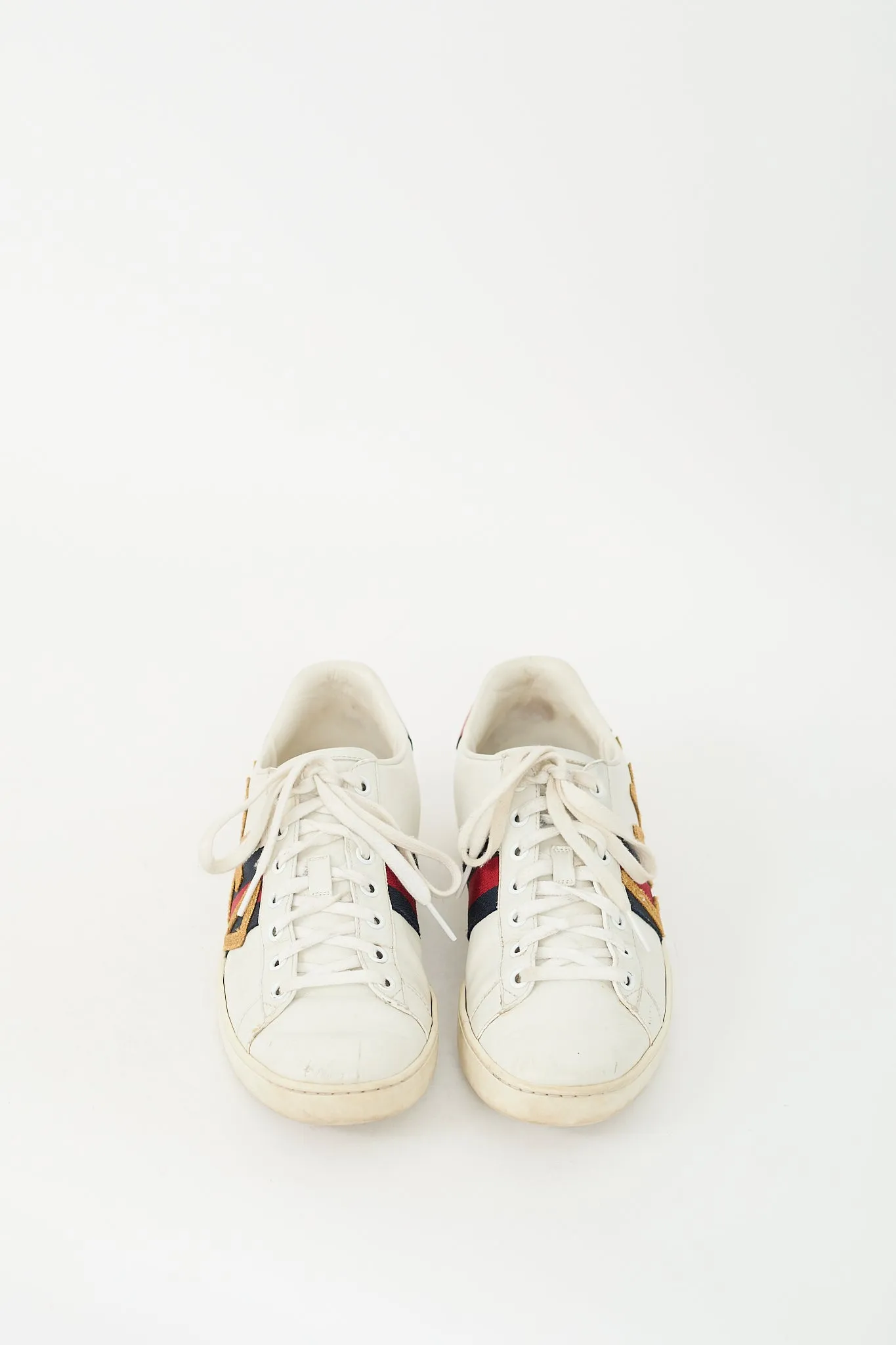 White & Multi Leather Ace Loved Sneaker