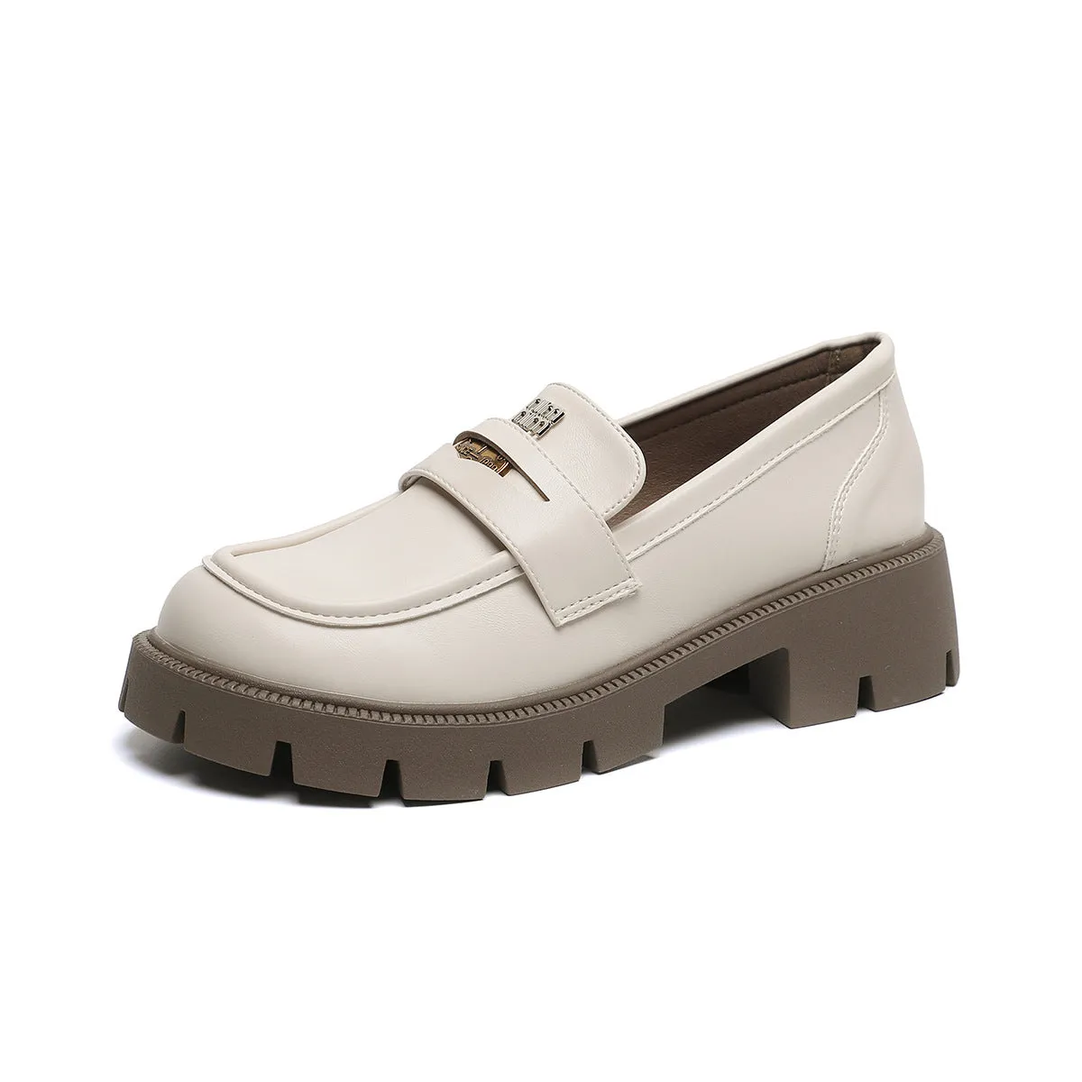Women Minimalism Solid Soft Thick Soled Casual Loafers
