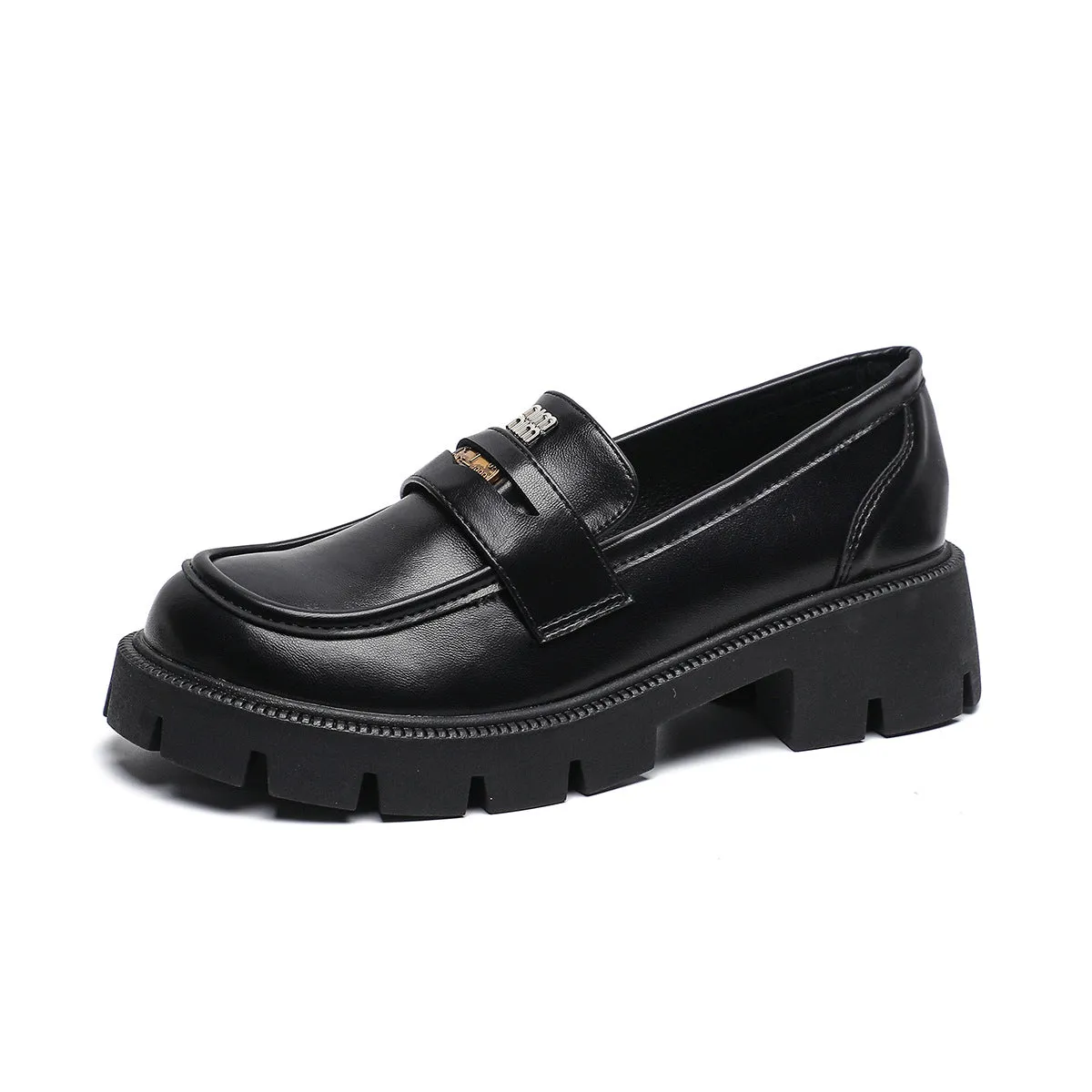 Women Minimalism Solid Soft Thick Soled Casual Loafers