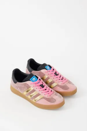 X Adidas Pink & Multicolour Velvet & Suede Gazelle Sneaker