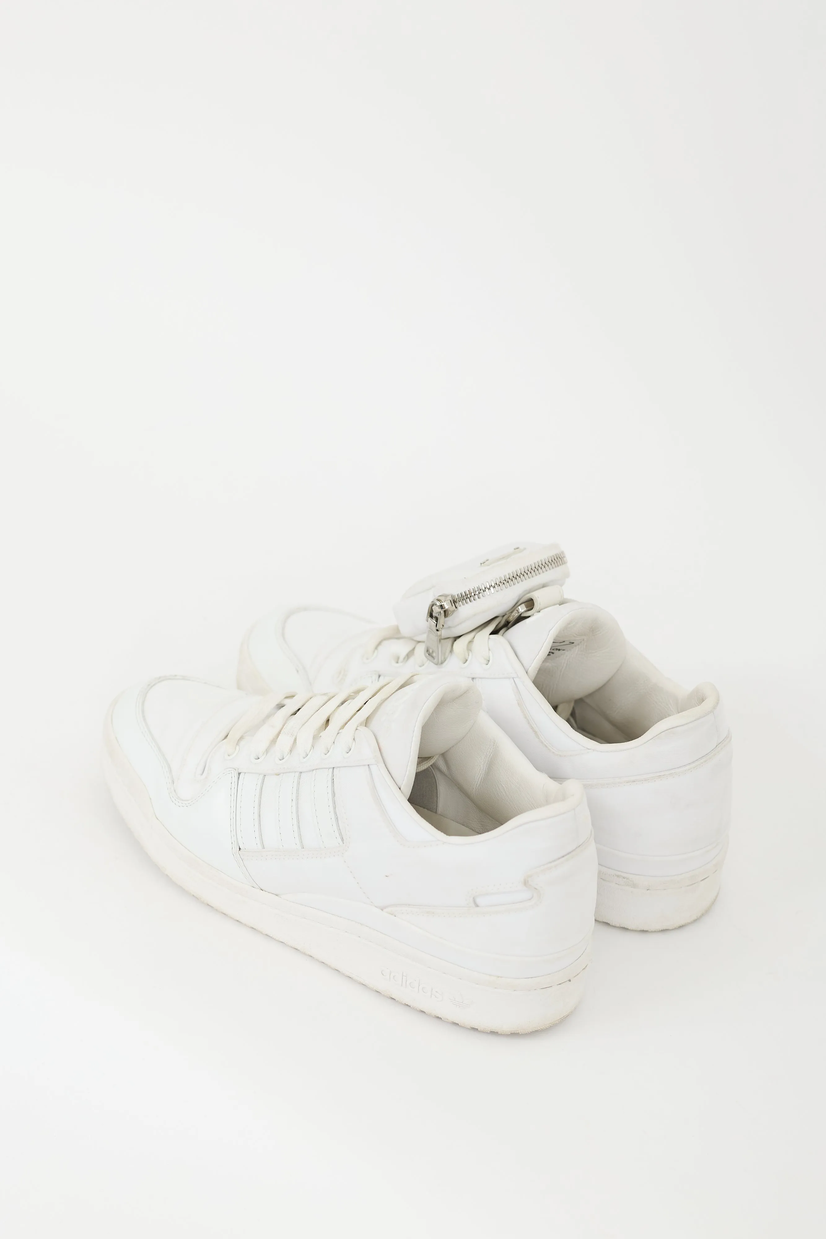 X Adidas White Re-Nylon & Leather Low Sneaker