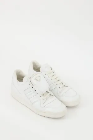 X Adidas White Re-Nylon & Leather Low Sneaker