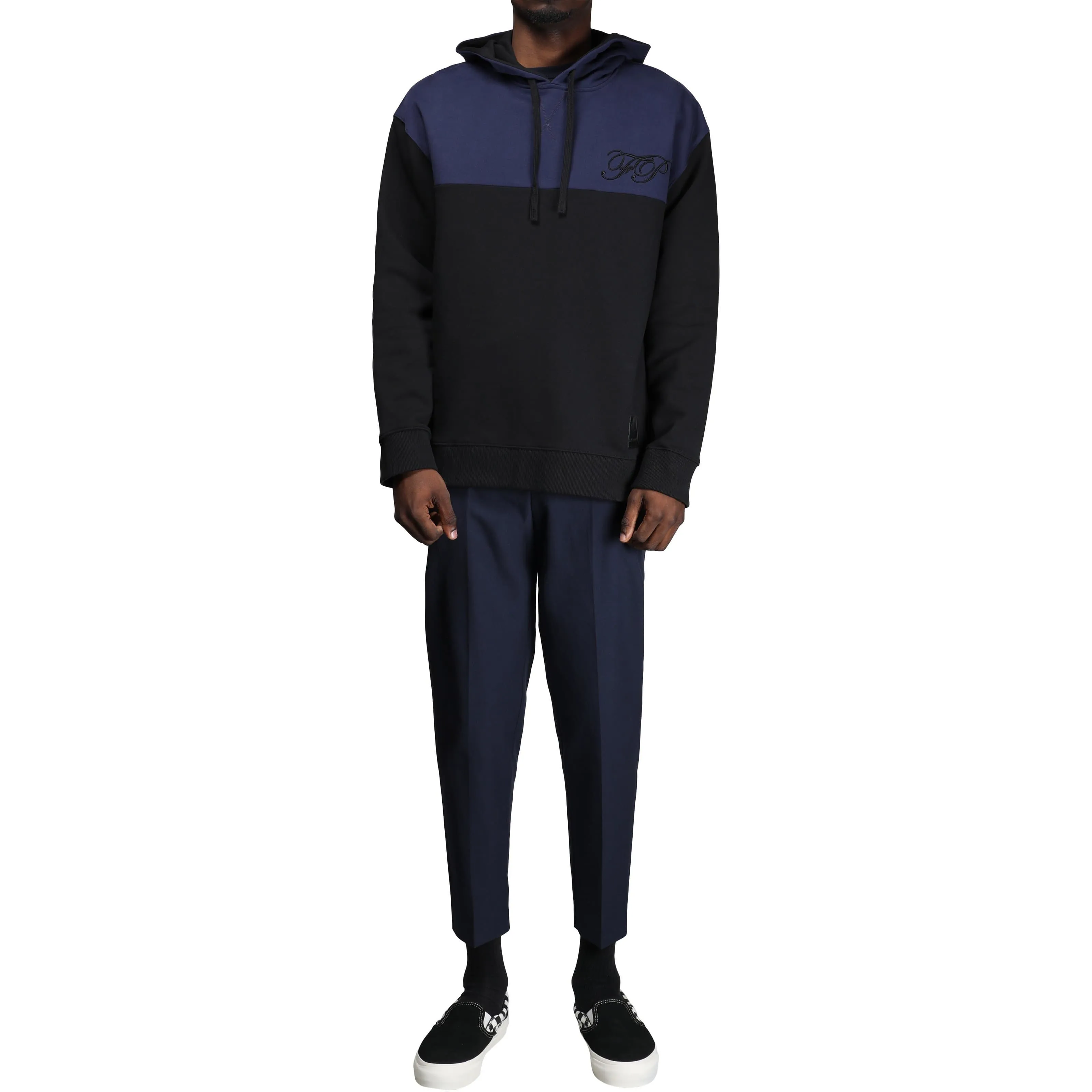 x Raf Simons EMBROIDERED INITIAL HOODED SWEAT