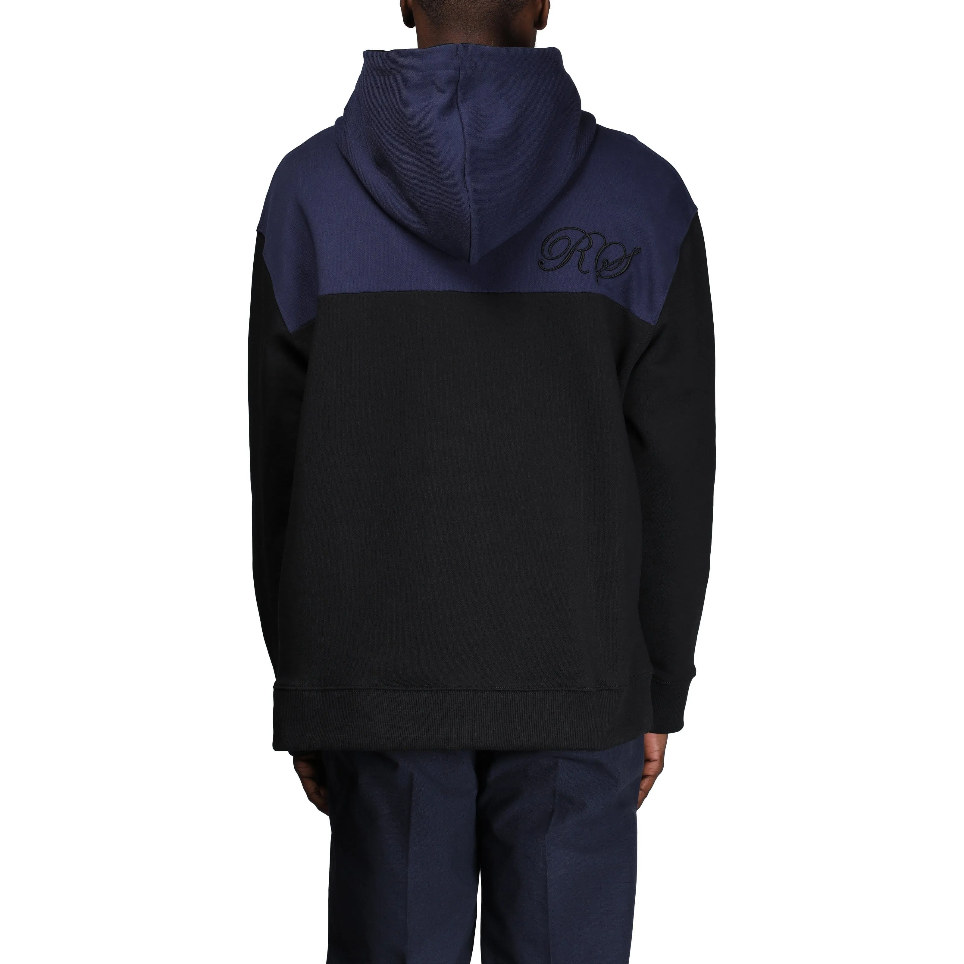 x Raf Simons EMBROIDERED INITIAL HOODED SWEAT