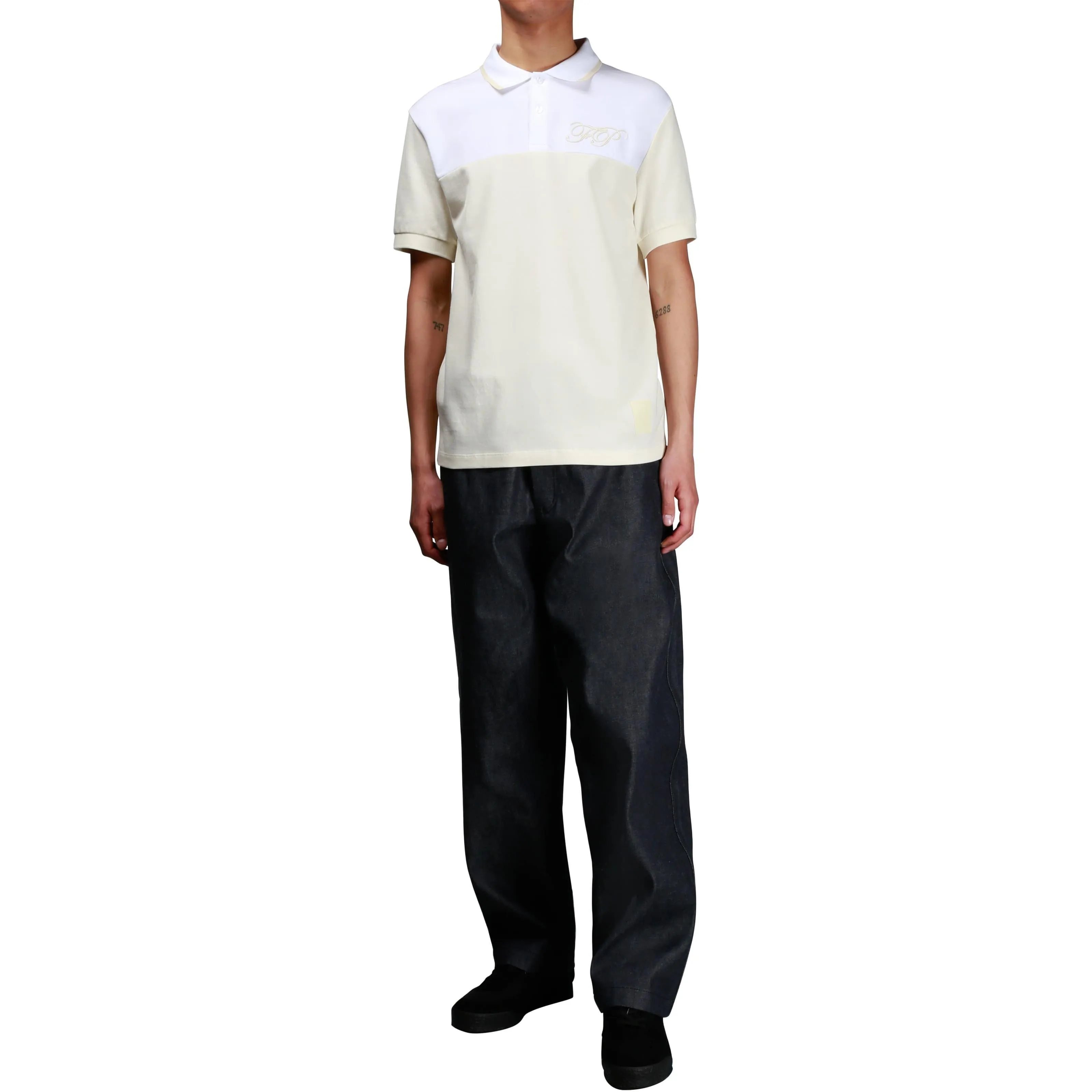 x Raf Simons EMBROIDERED INITIAL PIQUE SHRT