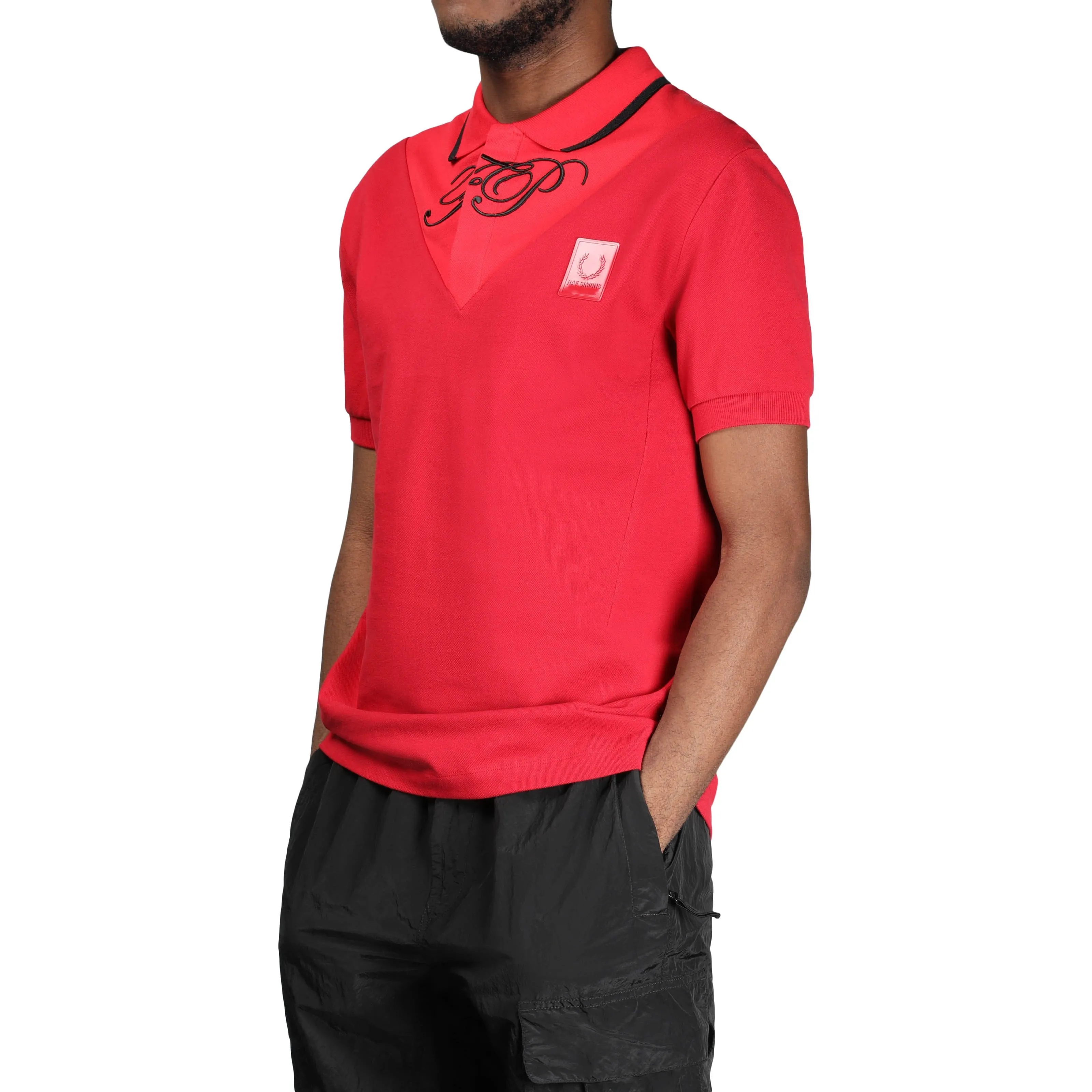 x Raf Simons V-INSERT PIQUE SHIRT
