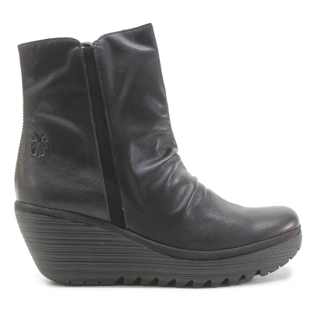 Yopa461Fly Mousse Oil Suede Women's Wedge Heel Ankle Boots