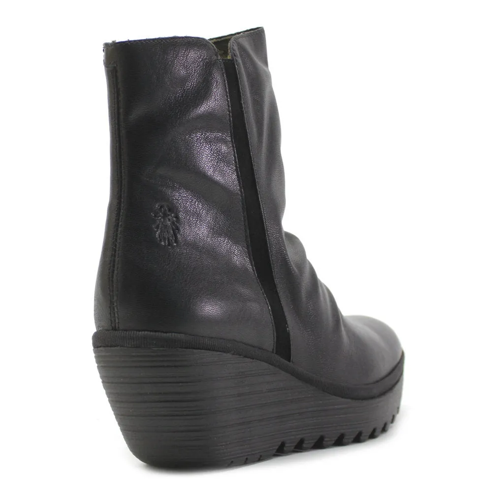 Yopa461Fly Mousse Oil Suede Women's Wedge Heel Ankle Boots