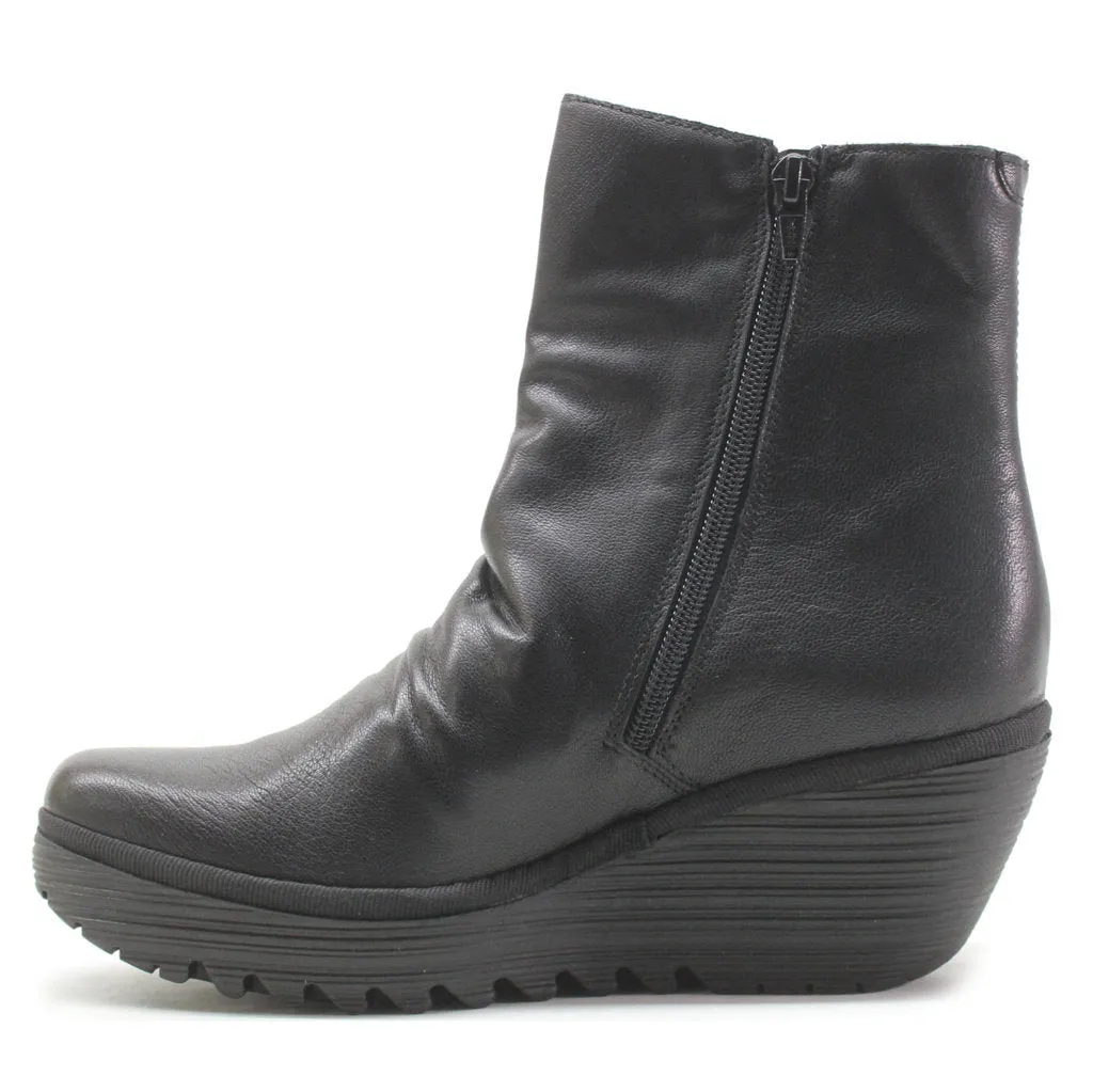 Yopa461Fly Mousse Oil Suede Women's Wedge Heel Ankle Boots