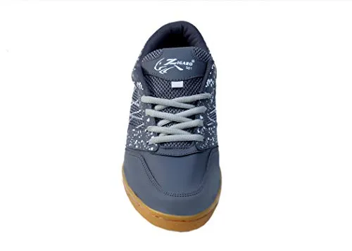 ZIGARO Grey Z501 Badminton Non Marking Shoe (7)